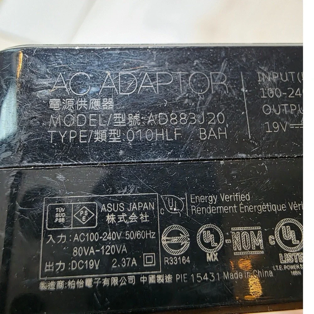 Asus AC Adapter AD883J20 19V 2.37A 45W Laptop Charger Power‎ Supply Black B1